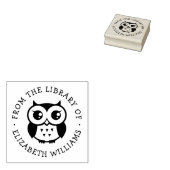Niedliche Eule aus der Buchbibliothek hinzufügen Gummistempel (Stempel)