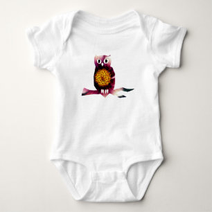 Niedliche Eule Baby Jersey Bodysuit Strampler