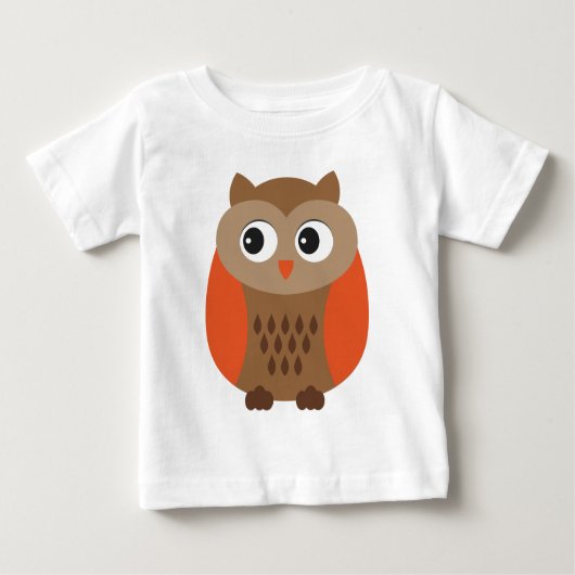 Niedliche Eule, Babyschale, Vogelgeflügel T - Shir Baby T-shirt (Vorderseite)
