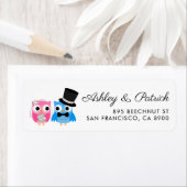 Niedliche Eule-Braut und Groom-Hochzeit (Insitu)