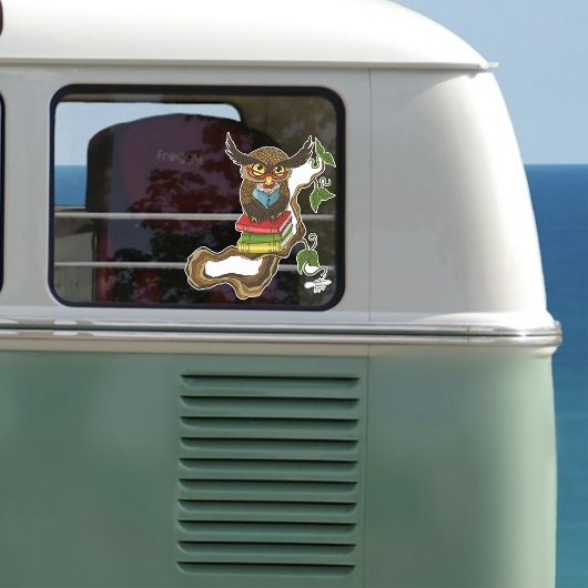 Niedliche Eule-Bücher Aufkleber