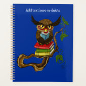 Niedliche Eule-Bücher Planer (Vorderseite)