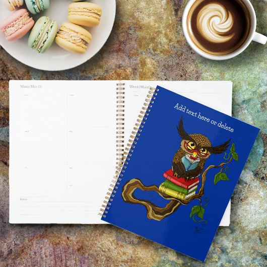 Niedliche Eule-Bücher Planer