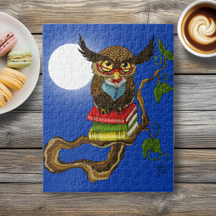 Niedliche Eule-Bücher Puzzle