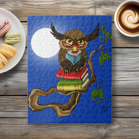 Niedliche Eule-Bücher Puzzle