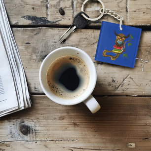 Niedliche Eule-Bücher Schlüsselanhänger