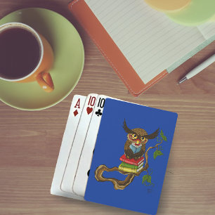 Niedliche Eule-Bücher Spielkarten