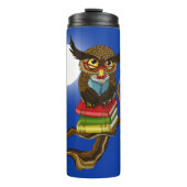 Niedliche Eule-Bücher Thermosbecher (Vorderseite)