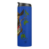 Niedliche Eule-Bücher Thermosbecher (Nach rechts gedreht)