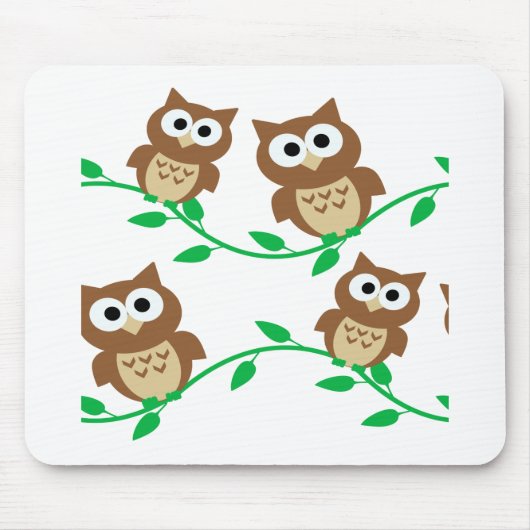 niedliche Eule Cartoon Mousepad (Vorne)