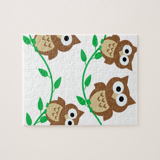 niedliche Eule Cartoon Puzzle (Horizontal)