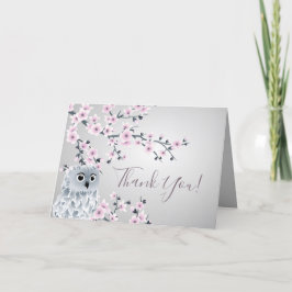 Niedliche Eule danken Ihnen Dankeskarte