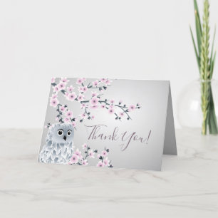 Niedliche Eule danken Ihnen Dankeskarte