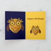 Niedliche Eule Geburtstagkarte Karte (Innenseite)