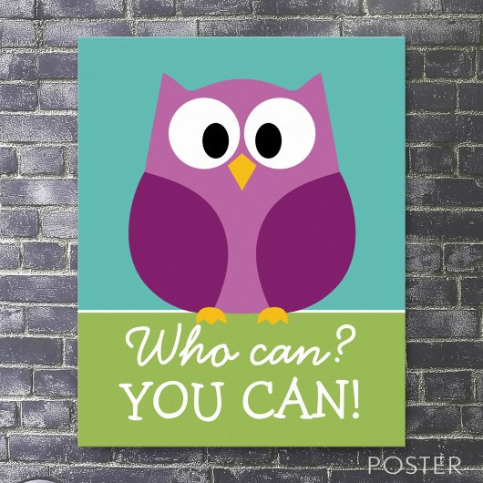 Niedliche Eule Gezeichnet - Wer kann Sie? Poster