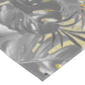 Niedliche Eule - glitzernde Augen & graugelbe Blät Tischdecke (Schrägansicht)