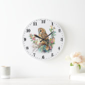 niedliche Eule Große Wanduhr (Zuhause)