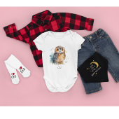 Niedliche Eule in Aquarellfarbe Baby Strampler