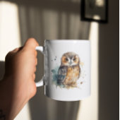 Niedliche Eule in Aquarellfarbe Kaffeetasse