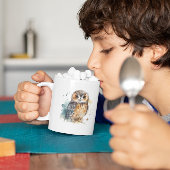 Niedliche Eule in Aquarellfarbe Kaffeetasse