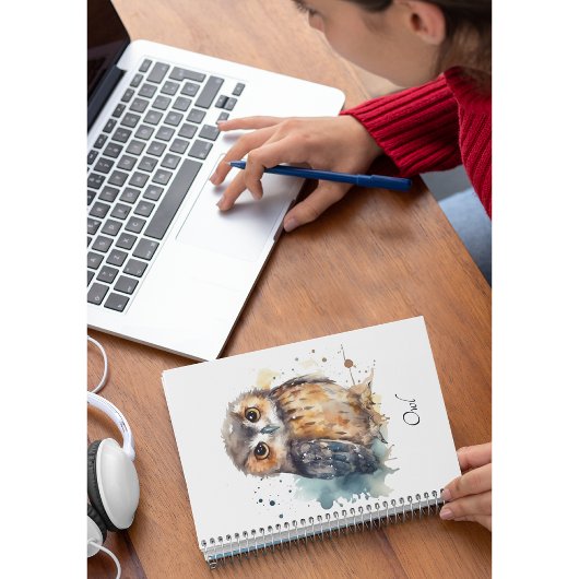 Niedliche Eule in Aquarellfarbe Planer