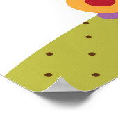 Niedliche Eule in Baumdarstellung Poster (Ecke)