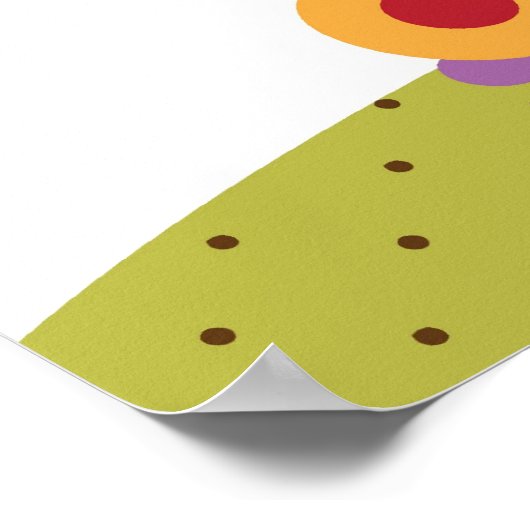 Niedliche Eule in Baumdarstellung Poster (Ecke)