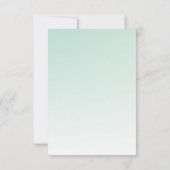 Niedliche Eule in einer Grünen-Top-Hochzeit RSVP Karte (Rückseite)