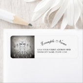 Niedliche Eule in Schwarz-Weiß, Mandala-Design (Insitu)