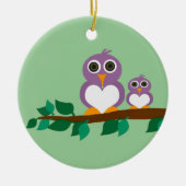 Niedliche Eule Keramikornament (Vorne)