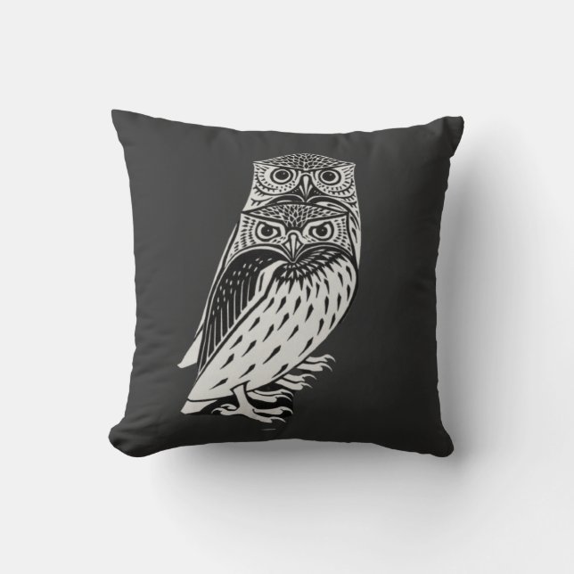 Niedliche Eule Kissen (Vorderseite)
