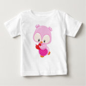 Niedliche Eule, kleine Eule, Herz, Eule in Liebe Baby T-shirt (Vorderseite)