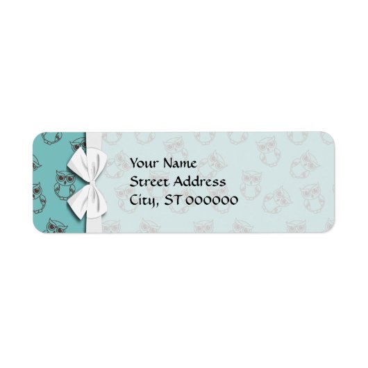 niedliche Eule-Konturen auf blau (Vorne)