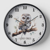 niedliche Eule-Liebhaber fügen Text Uhr hinzu (Vorderseite)