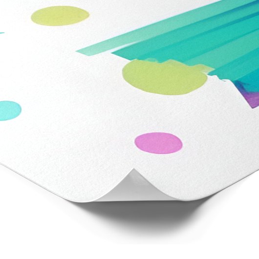 Niedliche Eule mit Big Eyes Kids Poster (Ecke)