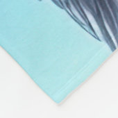 Niedliche Eule mit blauer Hutabbildungen Fleecedecke (Ecke)