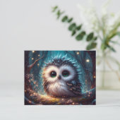 Niedliche Eule mit großen Augen Postkarte (Stehend Vorderseite)