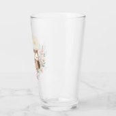 Niedliche Eule mit Mond Glas (Links)