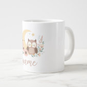 Niedliche Eule mit Mond Jumbo-Tasse (Vorderseite Rechts)