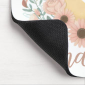 Niedliche Eule mit Mond Mousepad (Ecke)