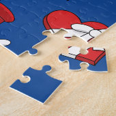 Niedliche Eule mit Red Beret and Heart Box Puzzle (Seite)