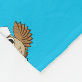 Niedliche Eule mit Spritze Cartoon Fleecedecke (Ecke)