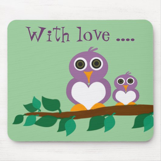 Niedliche Eule Mousepad (Vorne)