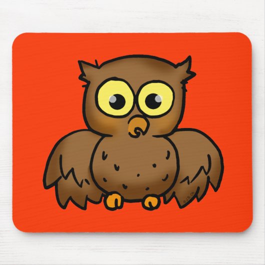 Niedliche Eule Mousepad (Vorne)