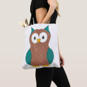 Niedliche Eule Owls Blaubraune Vögel Print Birds T Tasche (Von Nahem)