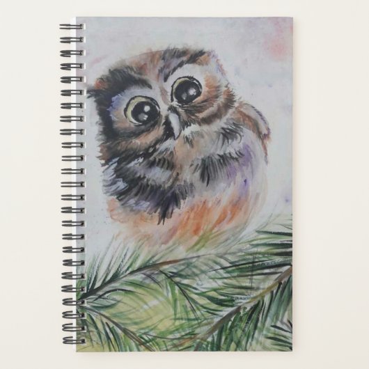 Niedliche Eule-Plane Planer (Vorderseite)