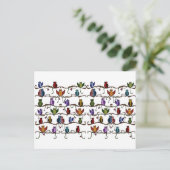 niedliche Eule Postkarte (Stehend Vorderseite)