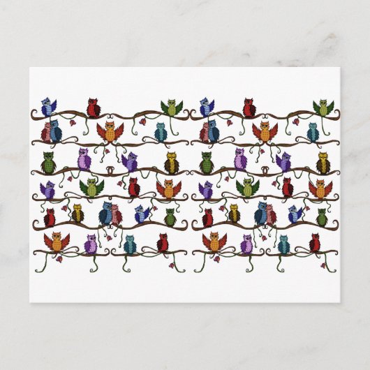 niedliche Eule Postkarte (Vorderseite)