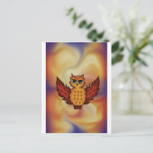 niedliche Eule Postkarte (Stehend Vorderseite)