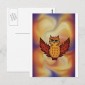 niedliche Eule Postkarte (Vorne/Hinten)